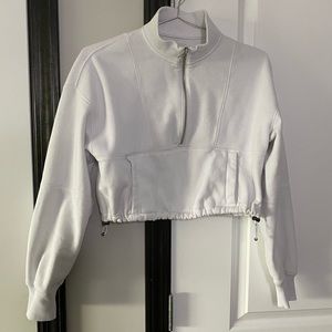 Abercrombie cinched bungee mockneck half zip